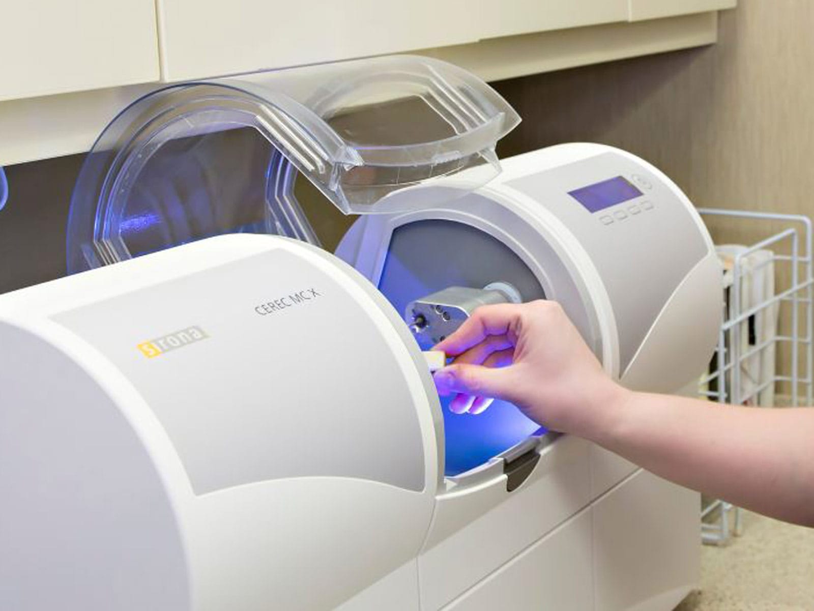 A CEREC machine in use