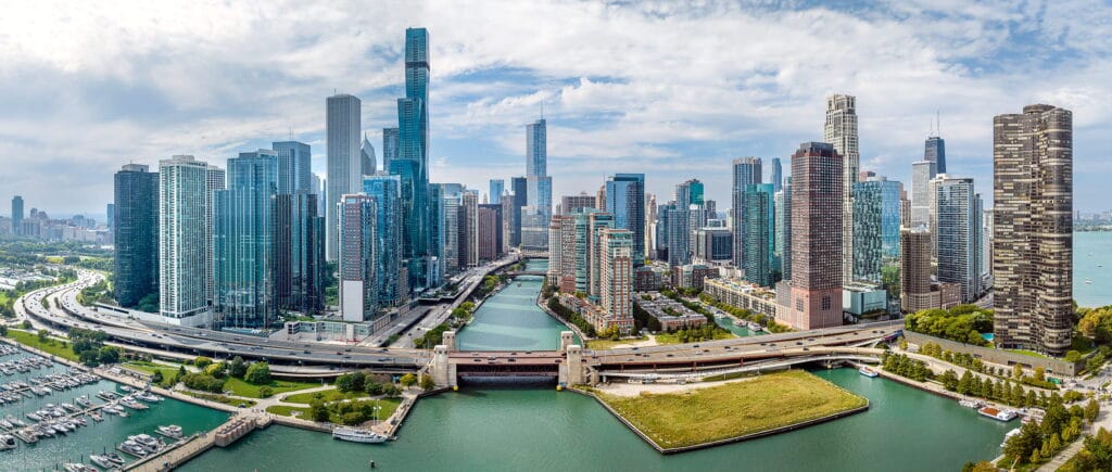 Panorama photo of Chicago